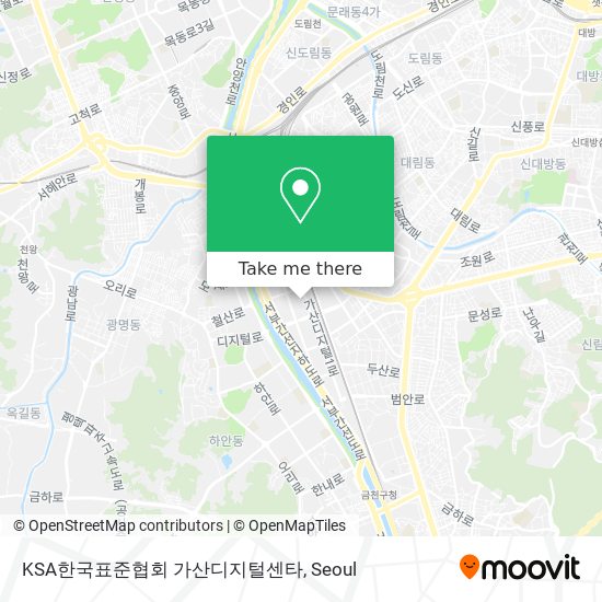 KSA한국표준협회 가산디지털센타 map