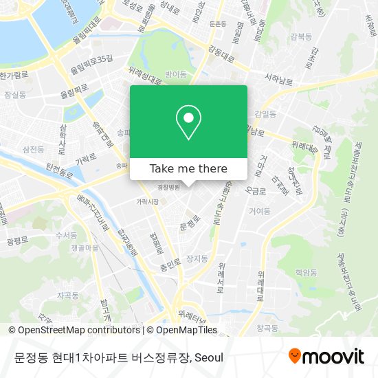 문정동 현대1차아파트 버스정류장 map