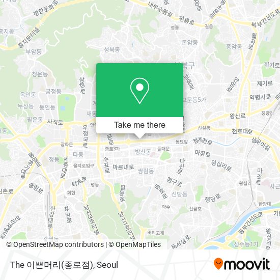 The 이쁜머리(종로점) map