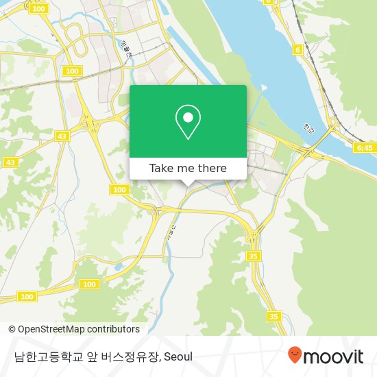 남한고등학교 앞 버스정유장 map