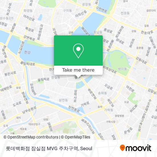롯데백화점 잠실점 MVG 주차구역 map