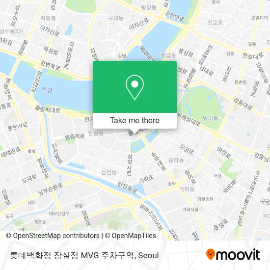 롯데백화점 잠실점 MVG 주차구역 map