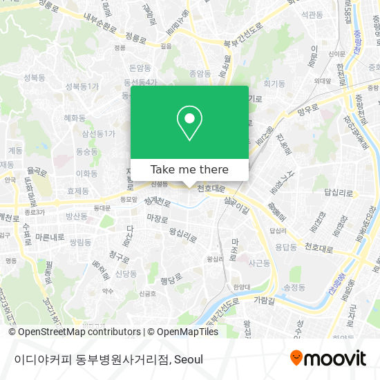 이디야커피 동부병원사거리점 map