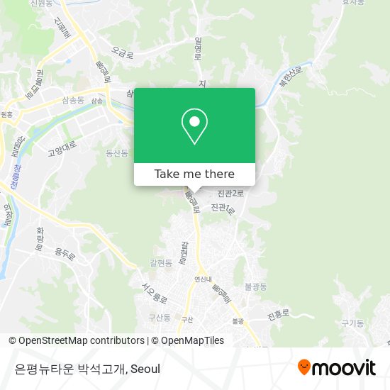 은평뉴타운 박석고개 map