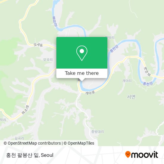 홍천 팔봉산 밑 map