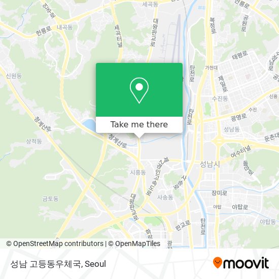 성남 고등동우체국 map