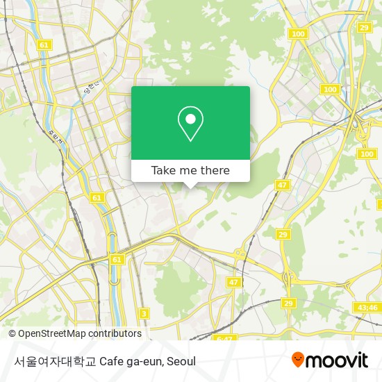 서울여자대학교 Cafe ga-eun map