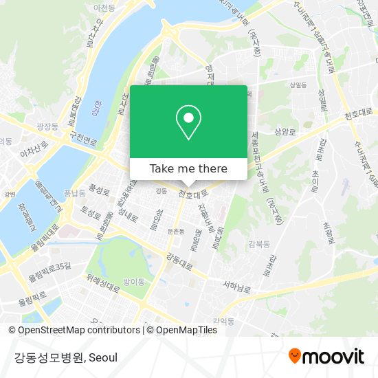 강동성모병원 map