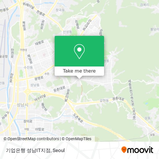 기업은행 성남IT지점 map