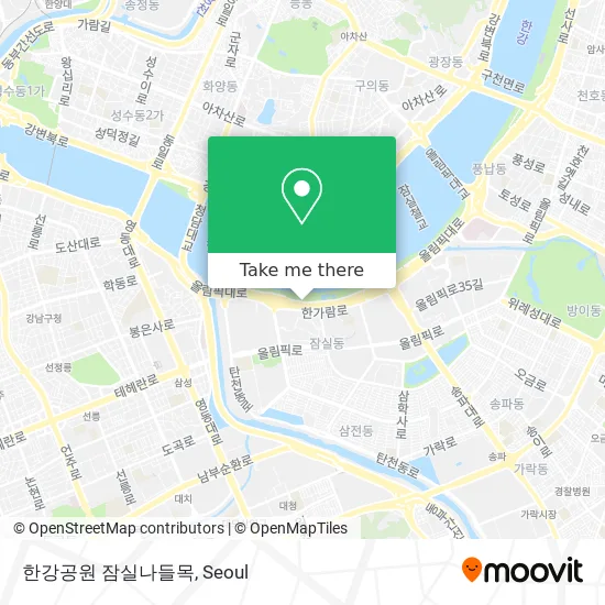 한강공원 잠실나들목 map