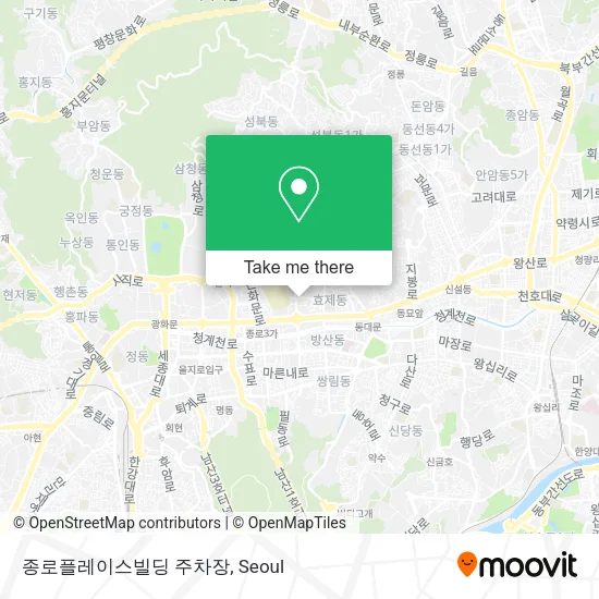 종로플레이스빌딩 주차장 map
