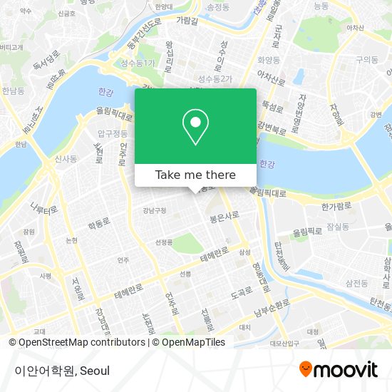 이안어학원 map