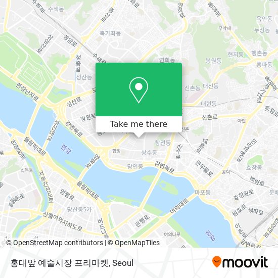 홍대앞 예술시장 프리마켓 map