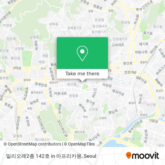 밀리오레2층 142호 in 아프리카몽 map