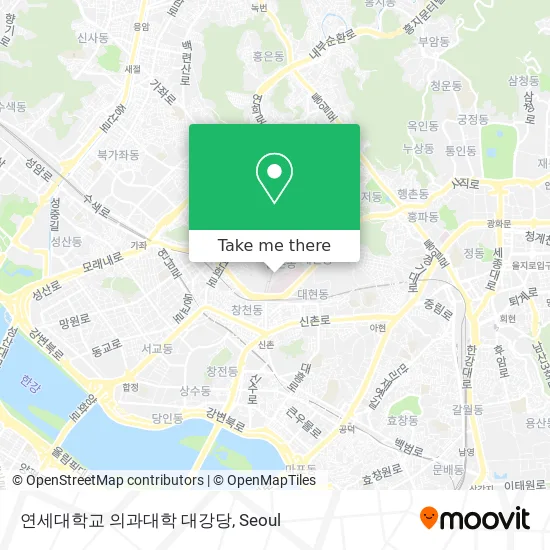 연세대학교 의과대학 대강당 map