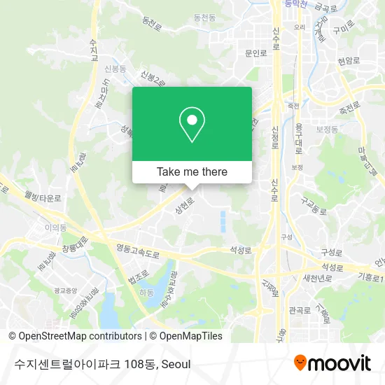 수지센트럴아이파크 108동 map