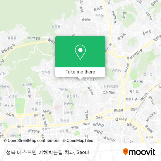 성북 베스트덴 이해박는집 치과 map
