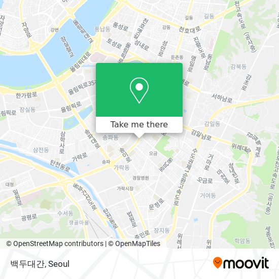 백두대간 map