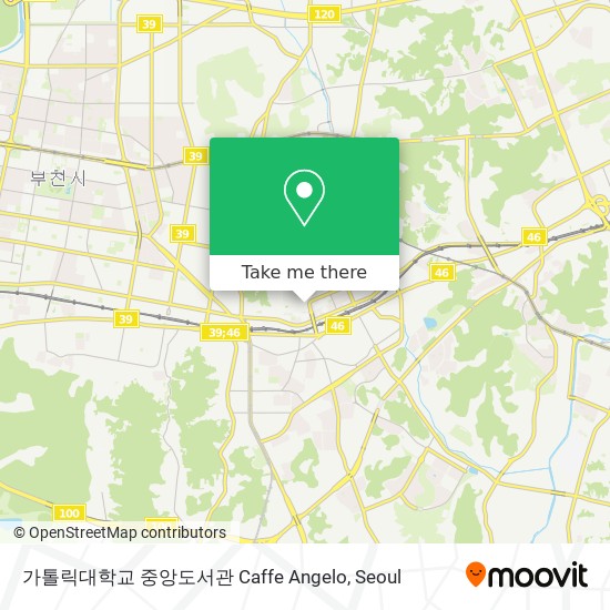 가톨릭대학교 중앙도서관 Caffe Angelo map