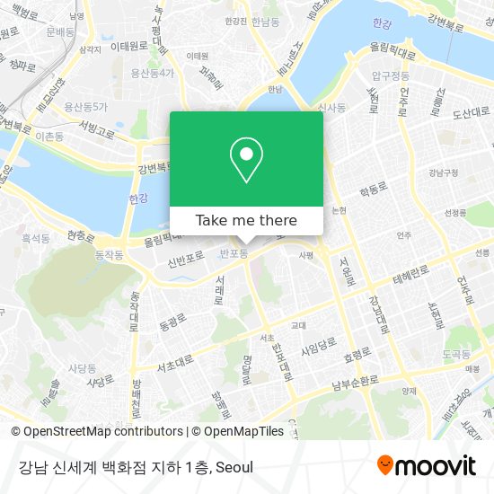 강남 신세계 백화점 지하 1층 map