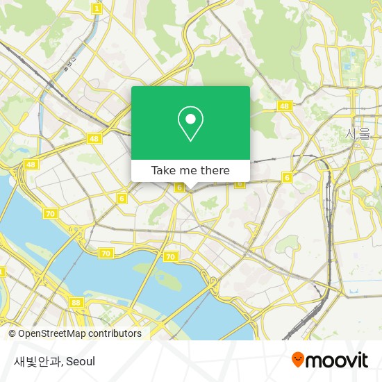 새빛안과 map