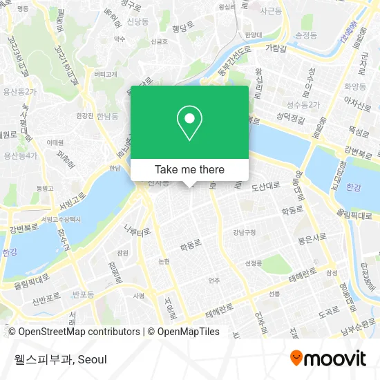 웰스피부과 map