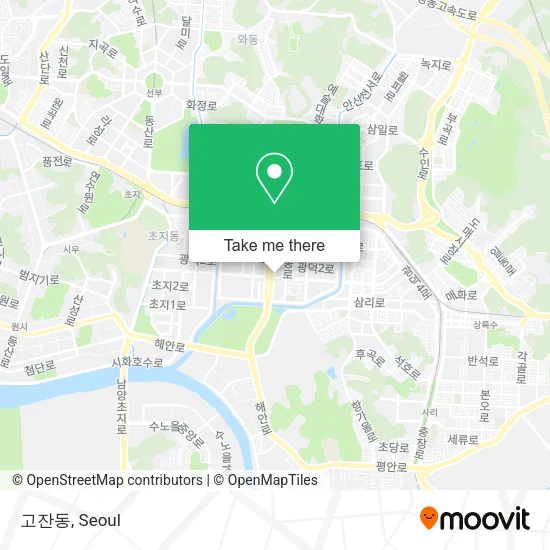 고잔동 map