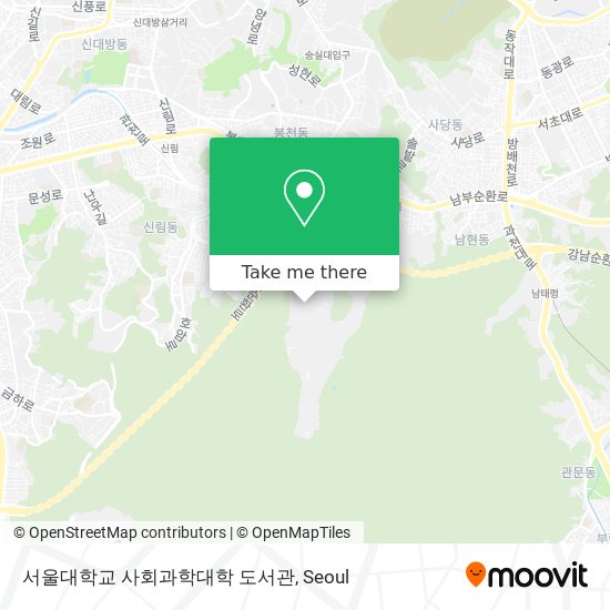 서울대학교 사회과학대학 도서관 map