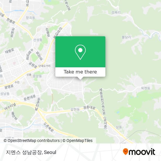 지멘스 성남공장 map