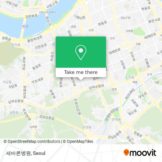 세바른병원 map