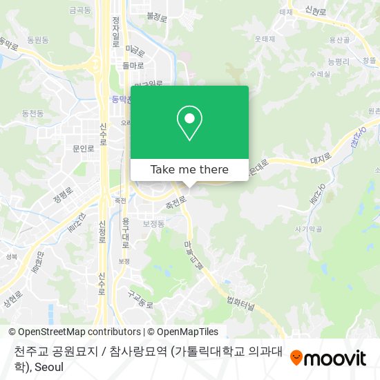천주교 공원묘지 / 참사랑묘역 (가톨릭대학교 의과대학) map