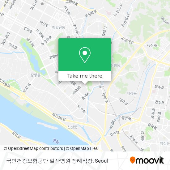 국민건강보험공단 일산병원 장례식장 map