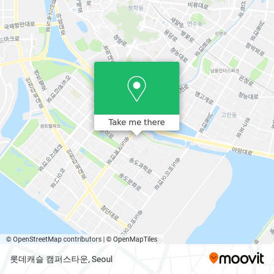 롯데캐슬 캠퍼스타운 map
