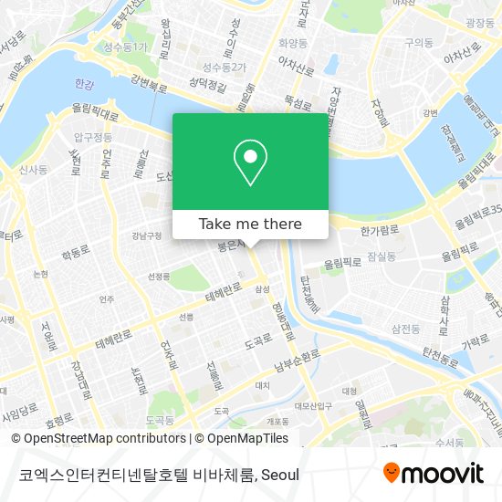 코엑스인터컨티넨탈호텔 비바체룸 map