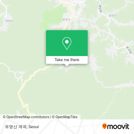 유명산 계곡 map