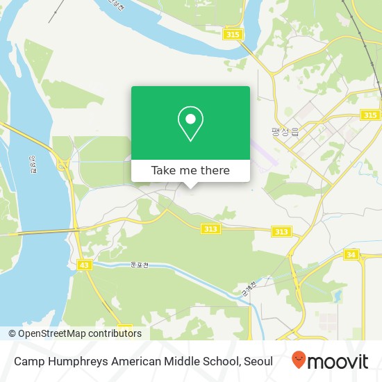 Camp Humphreys American Middle School map