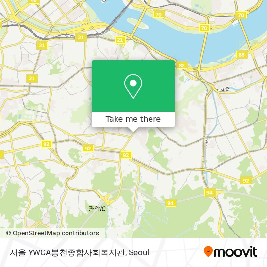 서울 YWCA봉천종합사회복지관 map