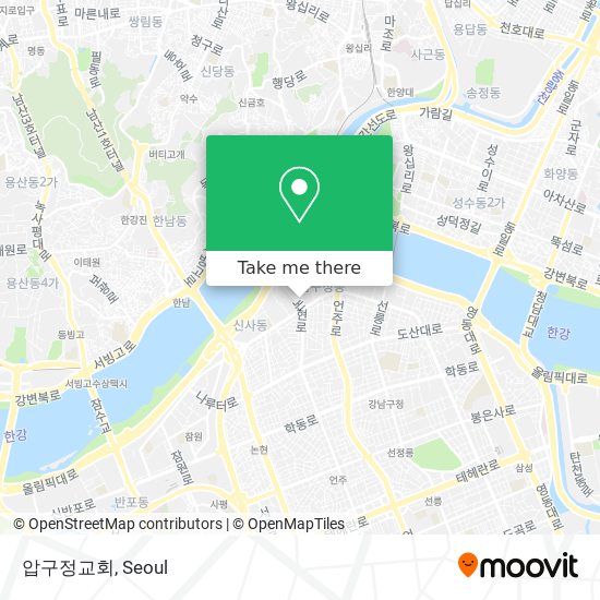 압구정교회 map