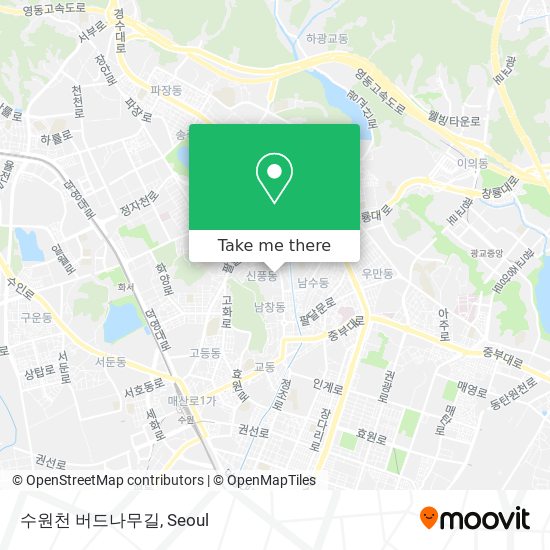 수원천 버드나무길 map