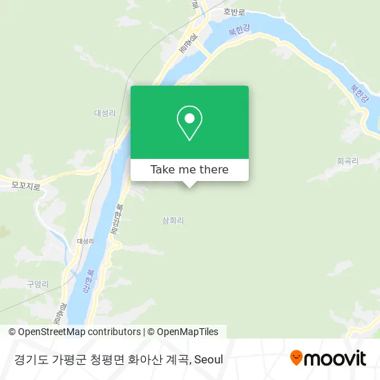 경기도 가평군 청평면 화아산 계곡 map