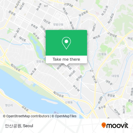 안산공원 map