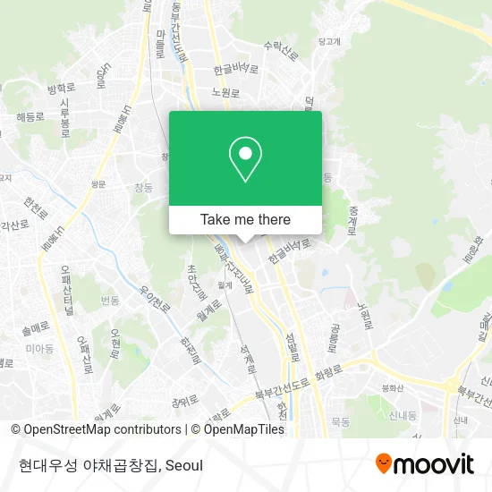 현대우성 야채곱창집 map