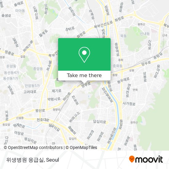 위생병원 응급실 map