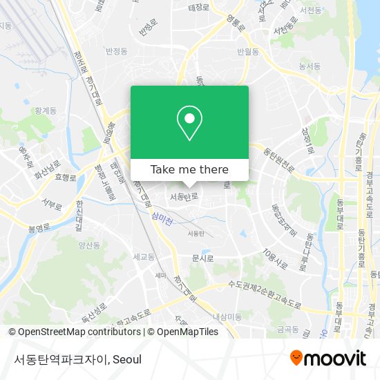 서동탄역파크자이 map