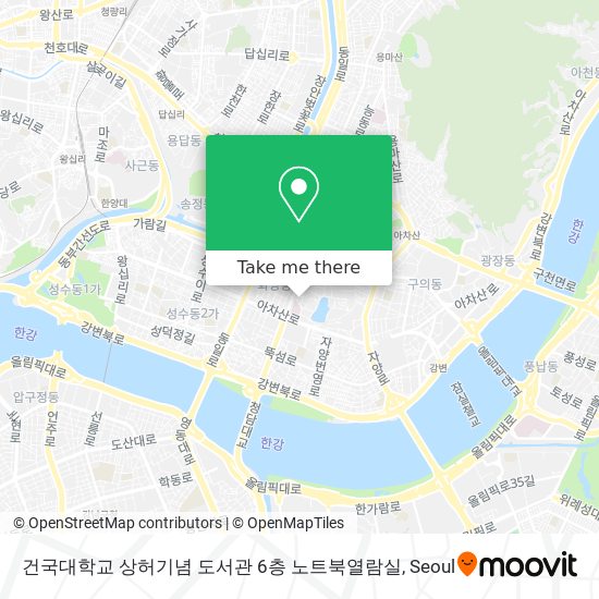 건국대학교 상허기념 도서관 6층 노트북열람실 map