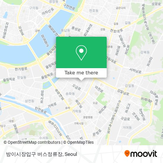 방이시장입구 버스정류장 map