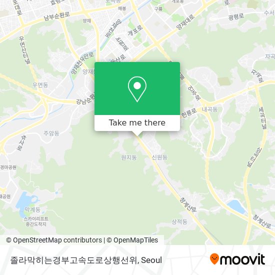 졸라막히는경부고속도로상행선위 map