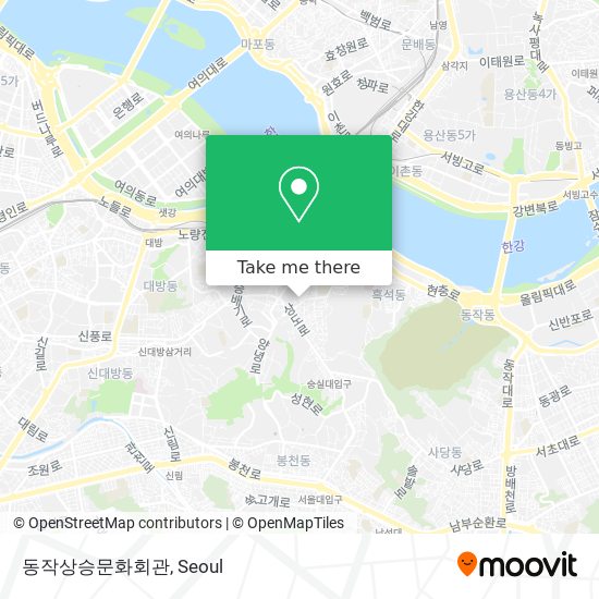 동작상승문화회관 map