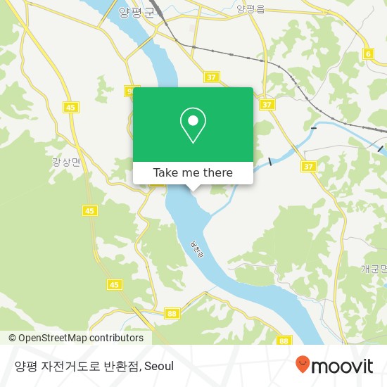 양평 자전거도로 반환점 map