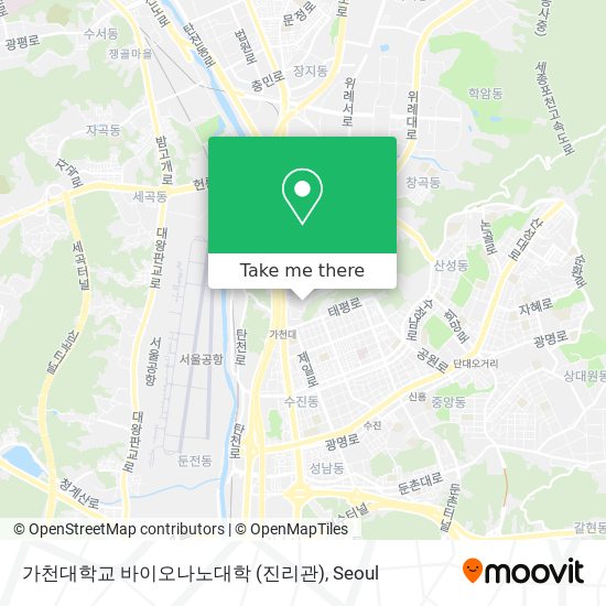 가천대학교 바이오나노대학 (진리관) map